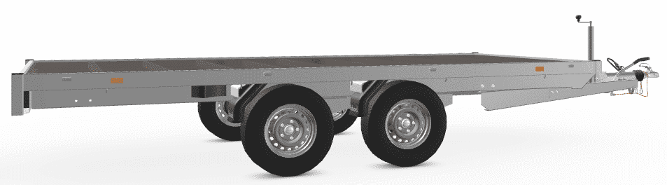 Eduard 400 x 200 cm 2700 kg gebremst – Plateau, flach, Rampen, Seilwinde, Stützfüße ohne Bordwände• – Bild 4
