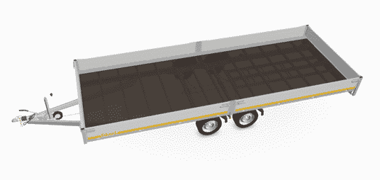 Eduard 6 m x 2 m, 30 cm Bodwände, Allzweckanhänger, Doppelachser, gebremst 3500 kg, Rampen, Stützfüße• – Bild 7