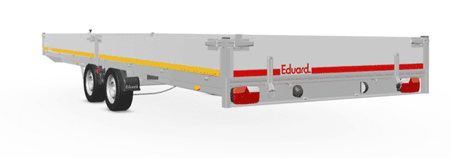 Eduard 6 m x 2 m, 30 cm Bodwände, Allzweckanhänger, Doppelachser, gebremst 3500 kg, Rampen, Stützfüße• – Bild 8