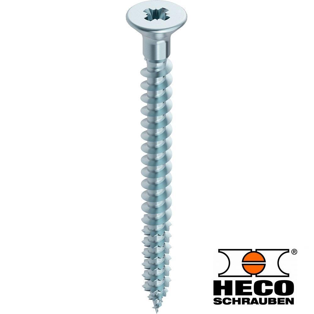 HECO FIX plus Schrauben verzinkt Pozidriv PZ-2 Senkkopf 4,5 x 50 mm 200 Stück