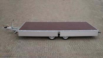 Eduard 6 m x 2 m, 30 cm Bodwände, Allzweckanhänger, Doppelachser, gebremst 3500 kg, Rampen, Stützfüße• – Bild 4