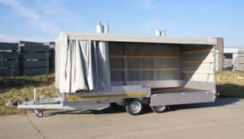 Eduard 6 m x 2 m, 30 cm Bodwände, Allzweckanhänger, Doppelachser, gebremst 3500 kg, Rampen, Stützfüße• – Bild 3