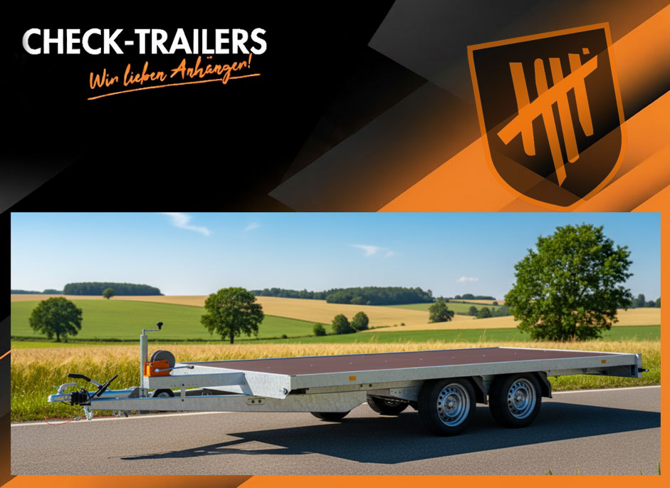 Eduard 400 x 200 cm 2700 kg gebremst – Plateau, flach, Rampen, Seilwinde, Stützfüße ohne Bordwände• – Bild 2