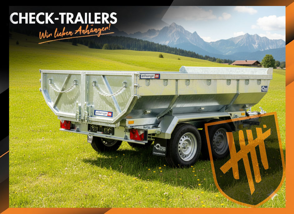 MK3530EP Muldenkipper, Zweiachser, 3500 kg, 4250 Liter Volumen, E-Pumpe